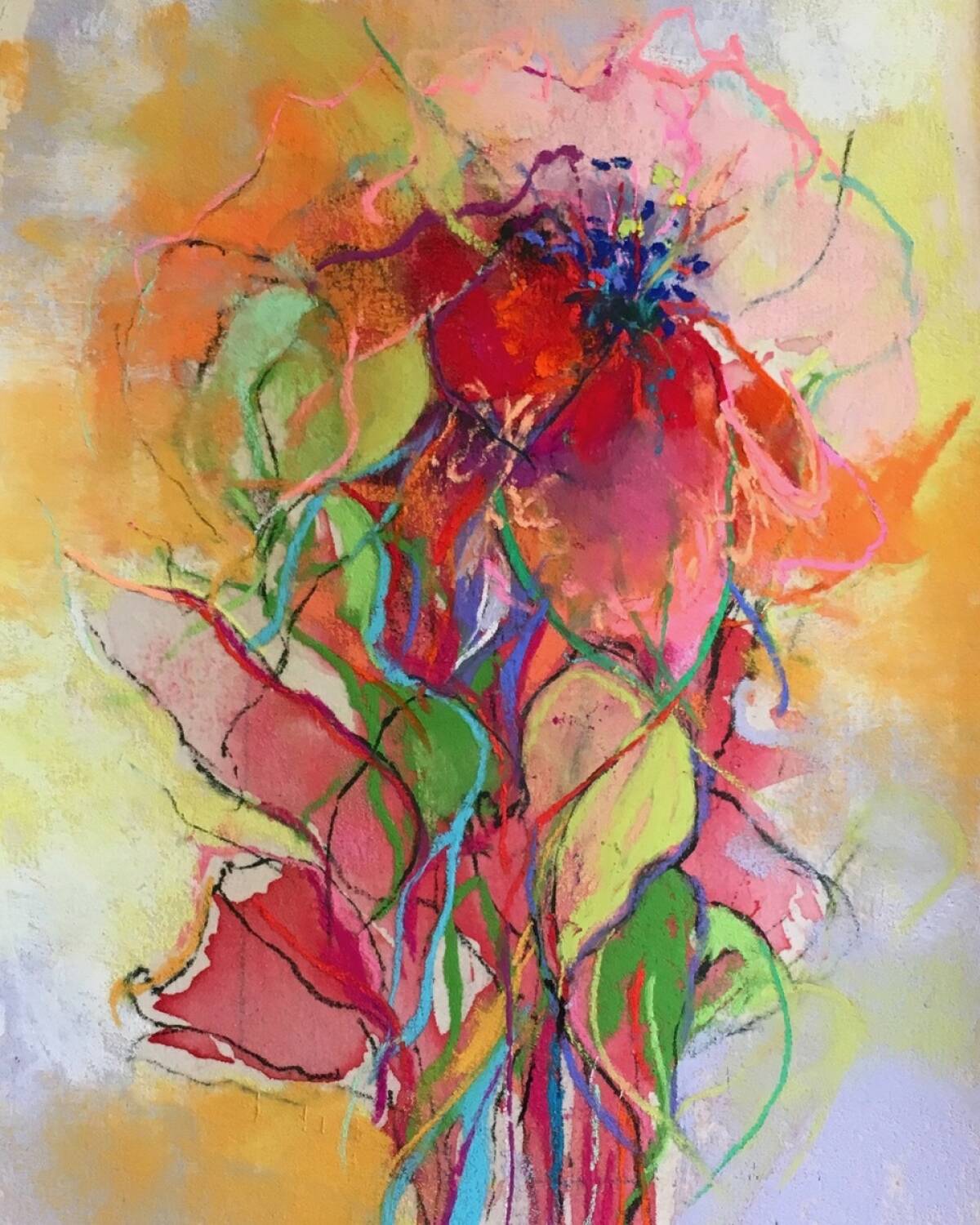 Painting Semi-Abstract Flowers