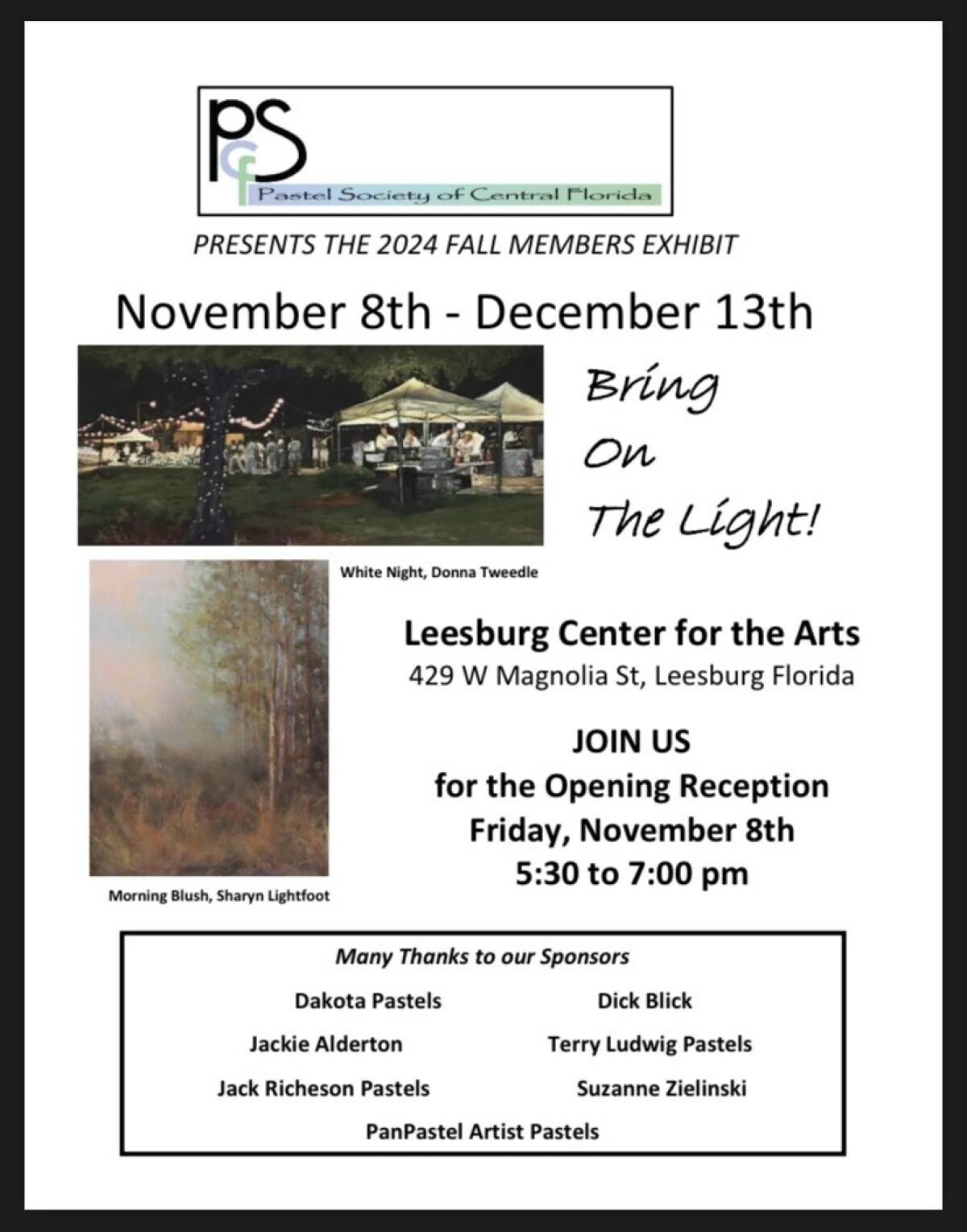 "Bring On The Light" Fall Exhibition